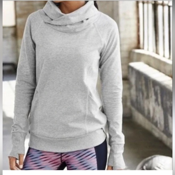 Athleta French Terry gray track pullover, size small - Picture 1 of 4